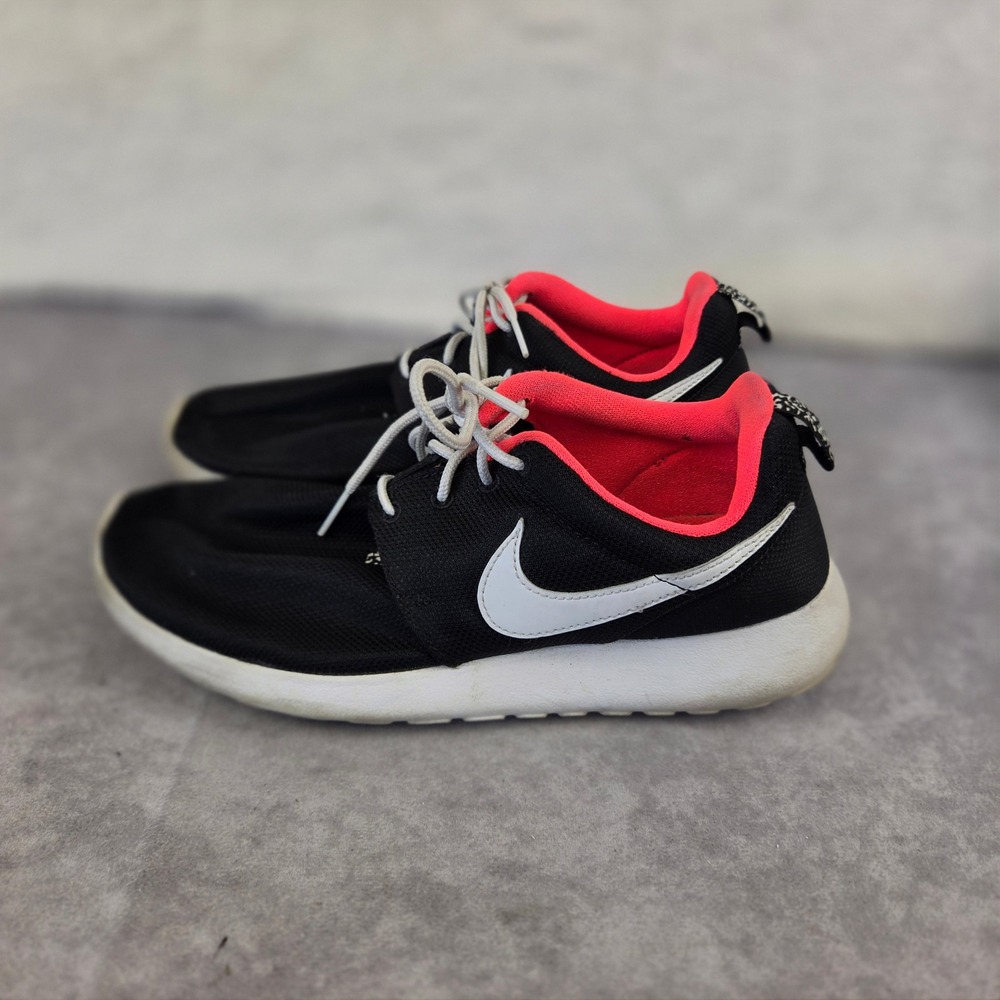 Nike Roshe Run GS Black Pink Leopard Print Sneakers 599728-005 Size 7Y